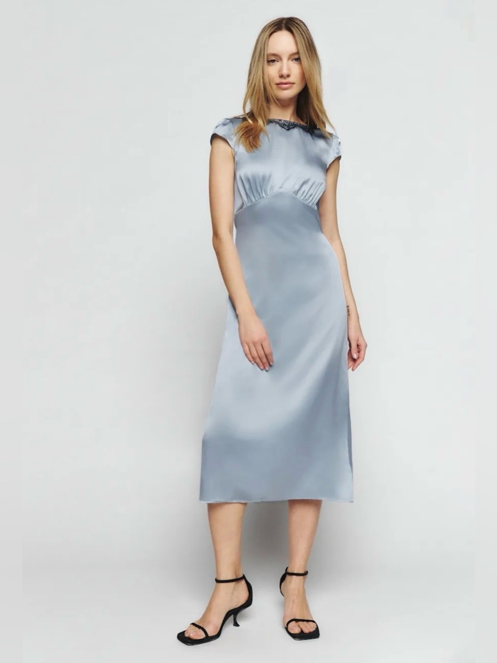 Reformation Lucas Silk Dress / Mineral